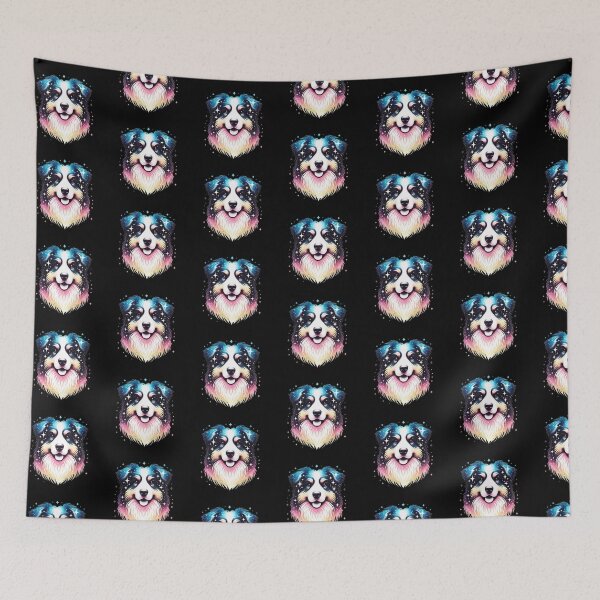 Item preview, Glitter Australian Shepherd Face designed and sold by TheAnimalZ00.