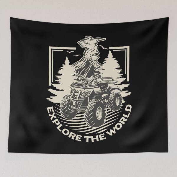 Item preview, Explore the World – ATV Off-Road Mountain Adventure Outdoor Riding Design designed and sold by DIRTYSKETCHH.