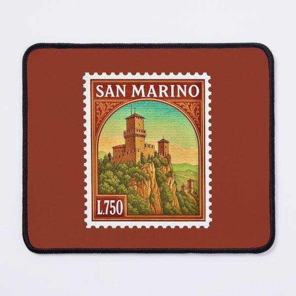 Item preview, San Marino Vintage Lira Postage Stamp — Guaita Fortress designed and sold by Myra365Art.