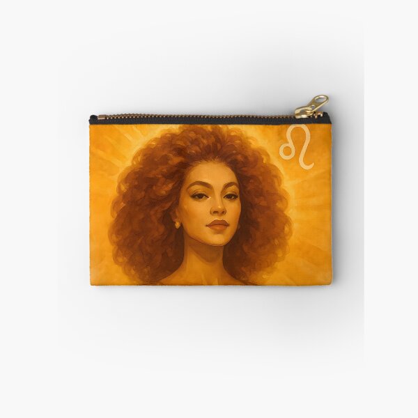 Item preview, Leo Zodiac Art – The Glam Queen with Golden Dress and Lion Hair | Radiant Sun Illustration designed and sold by ChubbyGoong.