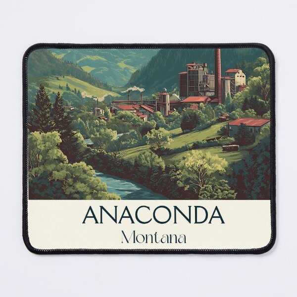 Item preview, Anaconda Montana Vintage Poster | Historic Smelter Art designed and sold by TuncGK.
