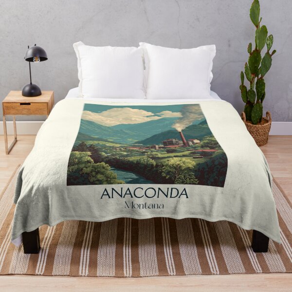 Item preview, Anaconda Montana Vintage Poster | Historic Smelter Art designed and sold by TuncGK.