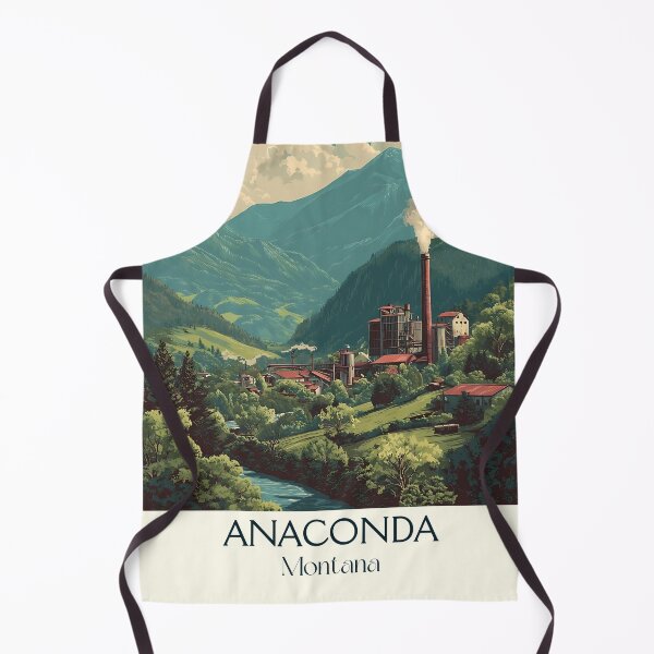 Item preview, Anaconda Montana Vintage Poster | Historic Smelter Art designed and sold by TuncGK.