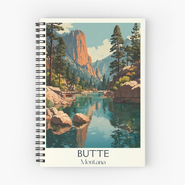 Item preview, Butte Montana Vintage Travel Poster | "Richest Hill on Earth" designed and sold by TuncGK.