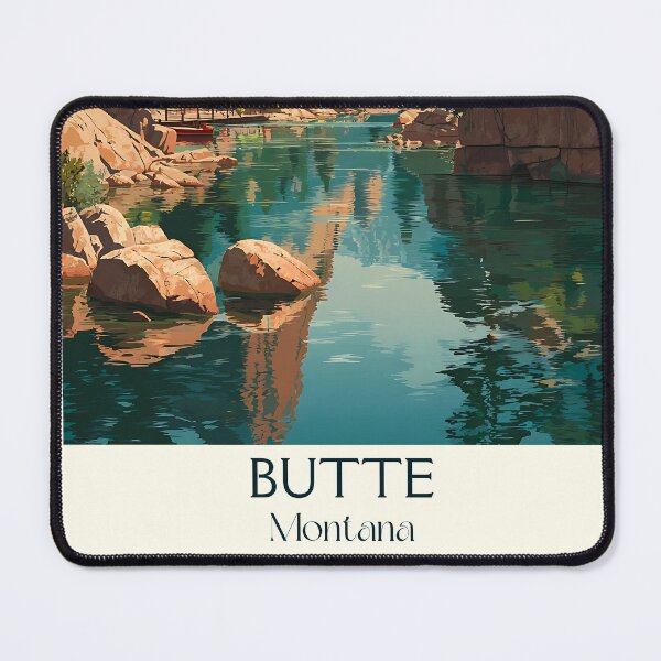 Item preview, Butte Montana Vintage Travel Poster | "Richest Hill on Earth" designed and sold by TuncGK.