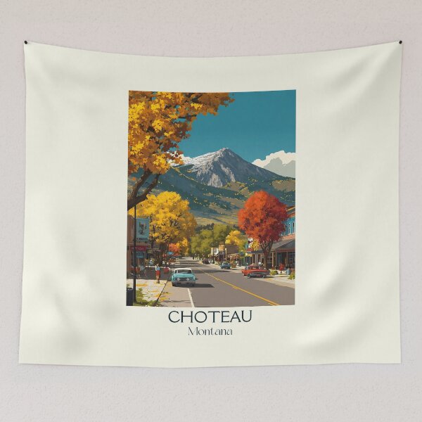 Item preview, Choteau Montana Vintage Poster | Rocky Mountain Front Art designed and sold by TuncGK.