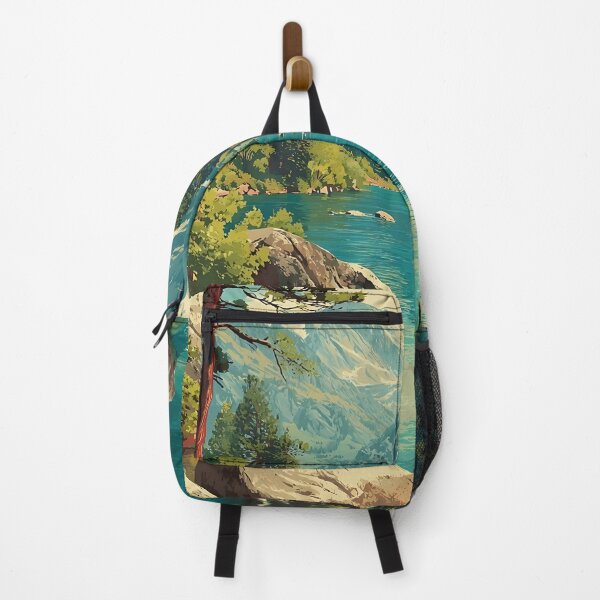 Item preview, East Glacier Park MT Vintage Poster | Mountain River Art designed and sold by TuncGK.