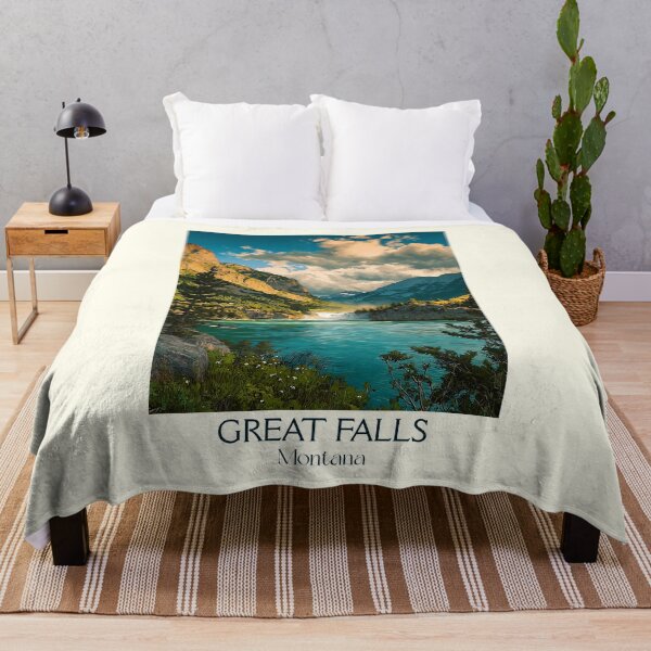 Item preview, Great Falls Montana Vintage Poster | Missouri River Art designed and sold by TuncGK.