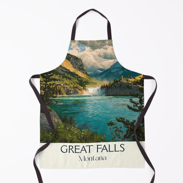 Item preview, Great Falls Montana Vintage Poster | Missouri River Art designed and sold by TuncGK.