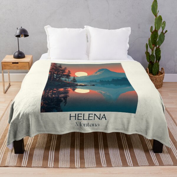 Item preview, Helena Montana Retro Poster | State Capital Mountain Art designed and sold by TuncGK.