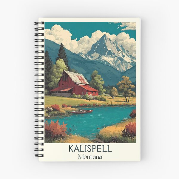 Item preview, Kalispell Montana Vintage Poster | Flathead Valley Art designed and sold by TuncGK.