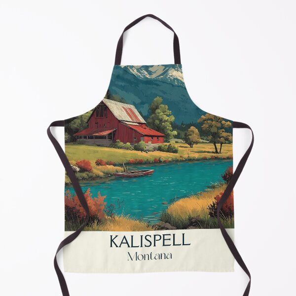 Item preview, Kalispell Montana Vintage Poster | Flathead Valley Art designed and sold by TuncGK.