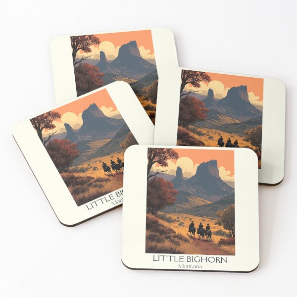 Item preview, Little Bighorn Montana Vintage Poster | Historic Battlefield designed and sold by TuncGK.