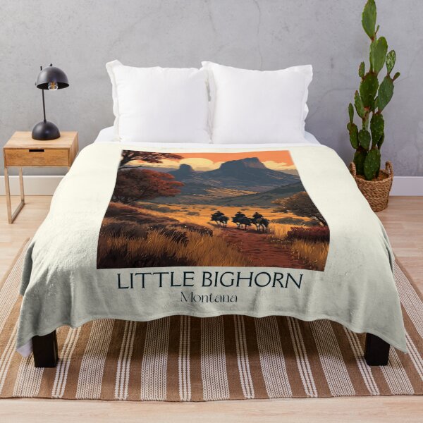 Item preview, Little Bighorn Montana Vintage Poster | Historic Battlefield designed and sold by TuncGK.