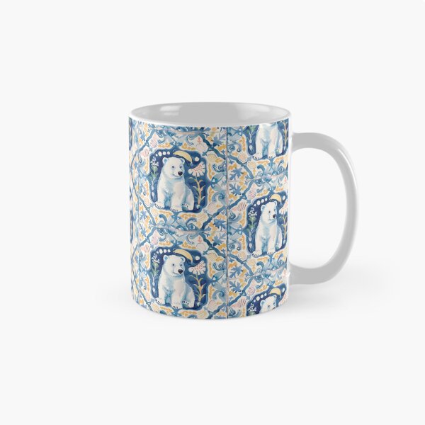 Item preview, Cute Polar Bear Portuguese Tile – Winter Animal Pattern designed and sold by imaginefountain.