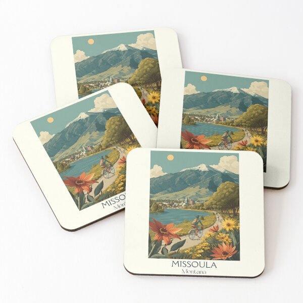 Item preview, Missoula Montana Vintage Poster | Garden City River Art designed and sold by TuncGK.