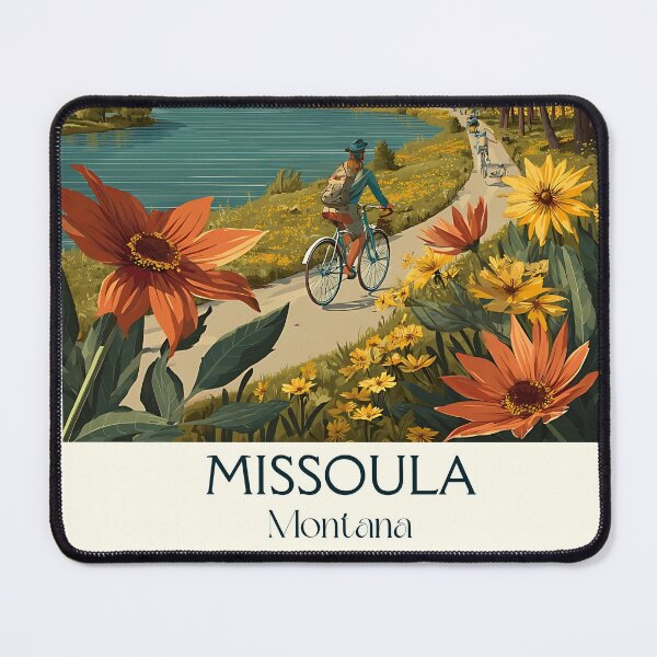 Item preview, Missoula Montana Vintage Poster | Garden City River Art designed and sold by TuncGK.