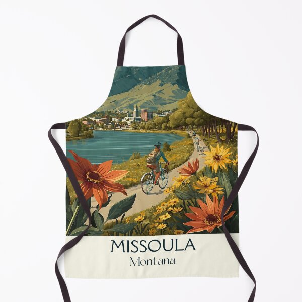 Item preview, Missoula Montana Vintage Poster | Garden City River Art designed and sold by TuncGK.