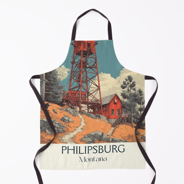 Item preview, Philipsburg Montana Retro Poster | Historic Mining Town designed and sold by TuncGK.