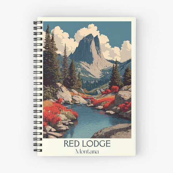Item preview, Red Lodge Montana Vintage Poster | Beartooth Mountains designed and sold by TuncGK.
