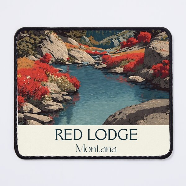 Item preview, Red Lodge Montana Vintage Poster | Beartooth Mountains designed and sold by TuncGK.