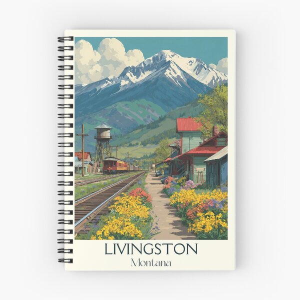 Item preview, Livingston Montana Retro Poster | Paradise Valley Art designed and sold by TuncGK.