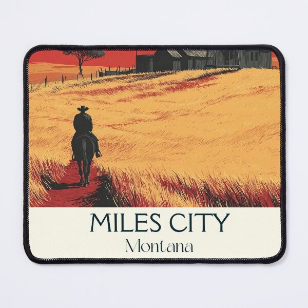 Item preview, Miles City Montana Vintage Poster | Eastern Montana Plains designed and sold by TuncGK.