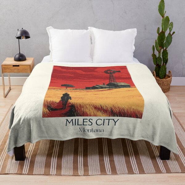 Item preview, Miles City Montana Vintage Poster | Eastern Montana Plains designed and sold by TuncGK.