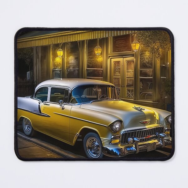 Item preview, 1955 2 door chev yellow designed and sold by NZThrillVibes.