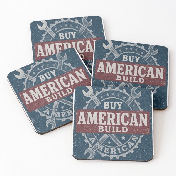 Item preview, Buy American Build American – Vintage Industrial Patriotic Design designed and sold by Chic  Artistry.