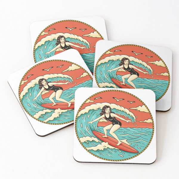 Item preview, Retro surfer girl  designed and sold by P1yu5h.