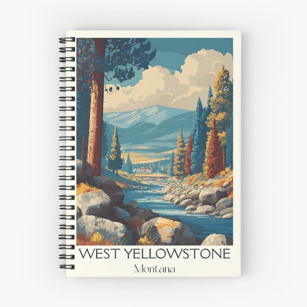Item preview, West Yellowstone MT Retro Poster | Park Gateway Town designed and sold by TuncGK.
