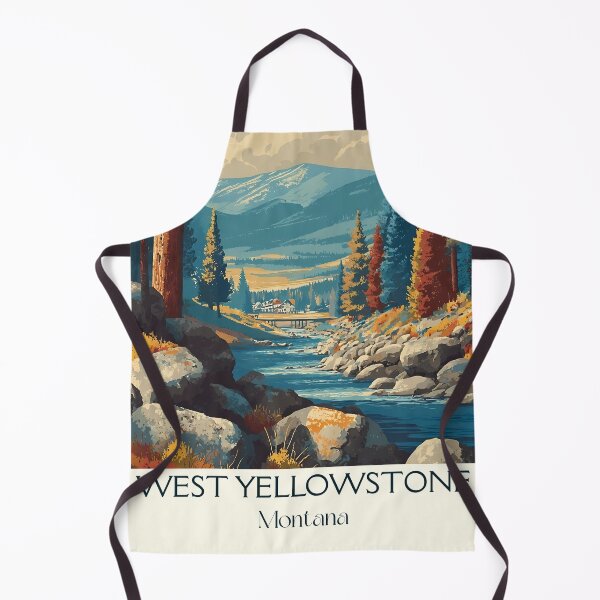 Item preview, West Yellowstone MT Retro Poster | Park Gateway Town designed and sold by TuncGK.