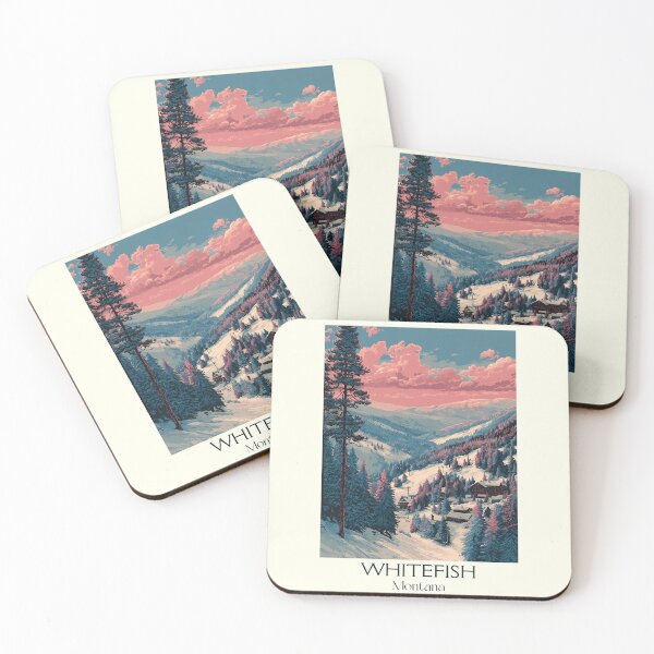 Item preview, Whitefish Montana Vintage Poster | Ski Town & Lake Art designed and sold by TuncGK.