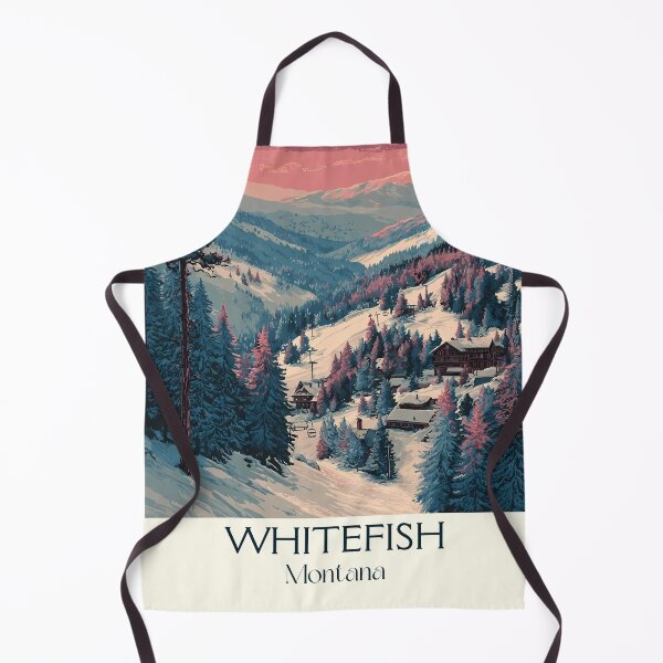 Item preview, Whitefish Montana Vintage Poster | Ski Town & Lake Art designed and sold by TuncGK.