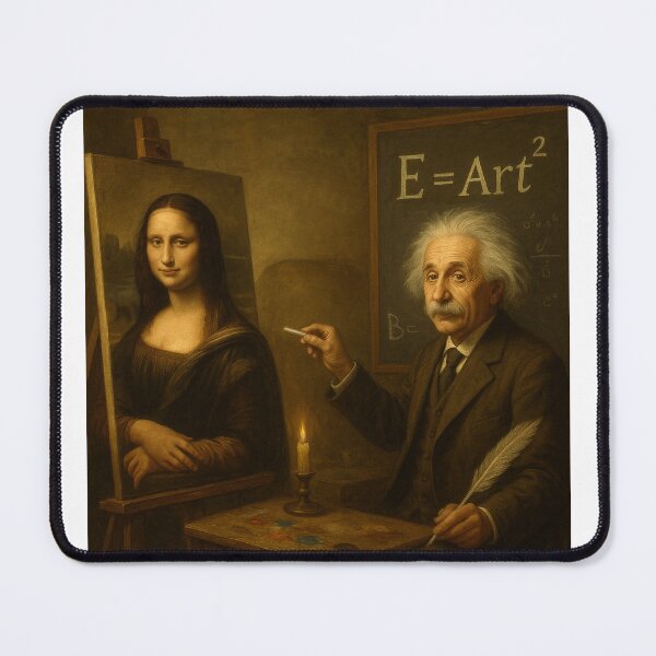 Item preview, Einstein Painting Mona Lisa – E=Art² Vintage Oil Style designed and sold by designer14years.