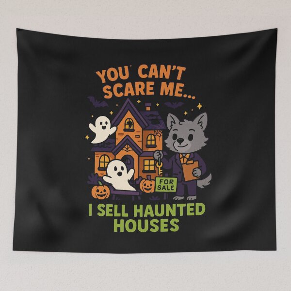 Item preview, You Can’t Scare Me I Sell Haunted Houses | Funny Halloween Realtor T-Shirt designed and sold by Zippitydodads.