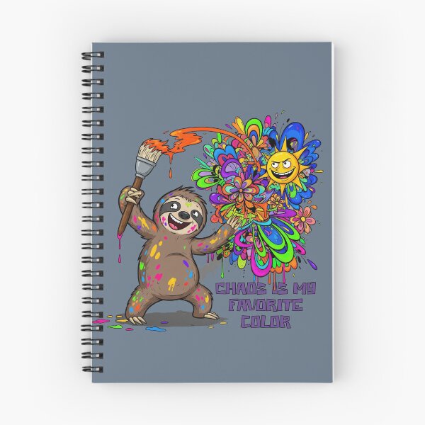 Item preview, Color Splash Sloth Painting a Psychedelic Sunshine designed and sold by Adorable Antics .