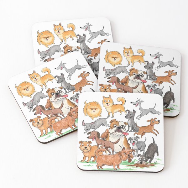 Item preview, Cute Dogs Clipart Set – Funny Cartoon Dog Breeds Illustration for Stickers, Merch, and Digital Art designed and sold by ChubbyGoong.
