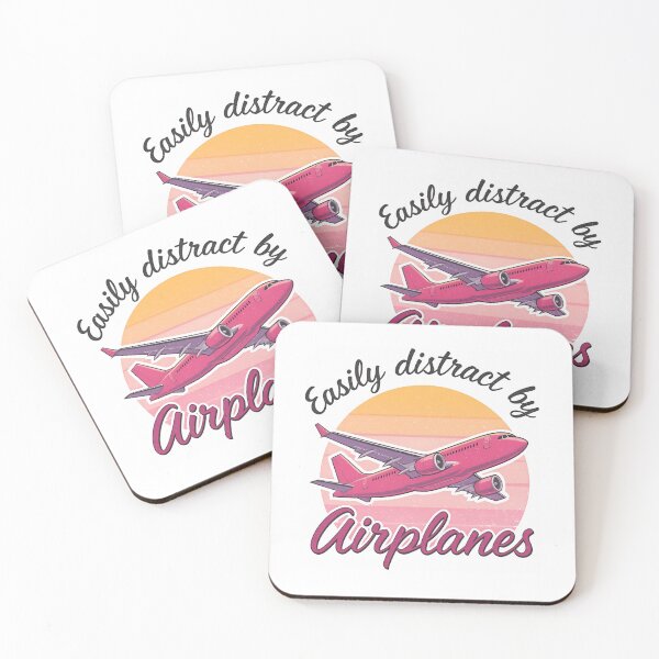 Item preview, Easily Distracted by Airplanes – Retro Sunset Vibes planes designed and sold by SkeletonsDanger.