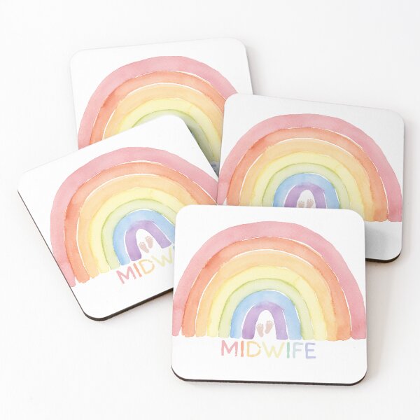 Item preview, Midwife Rainbow Baby Feet Graphic designed and sold by NewLeafCrafters.