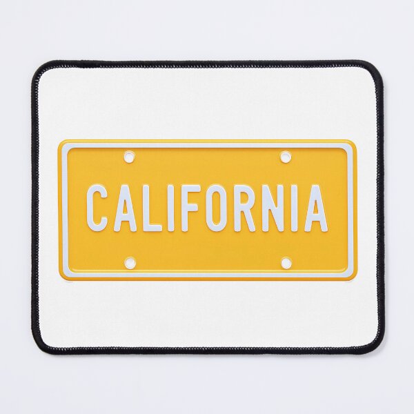 Item preview, Yellow California License Plate – Bold White Lettering – Retro Car Tag Design designed and sold by BobaBunny76.