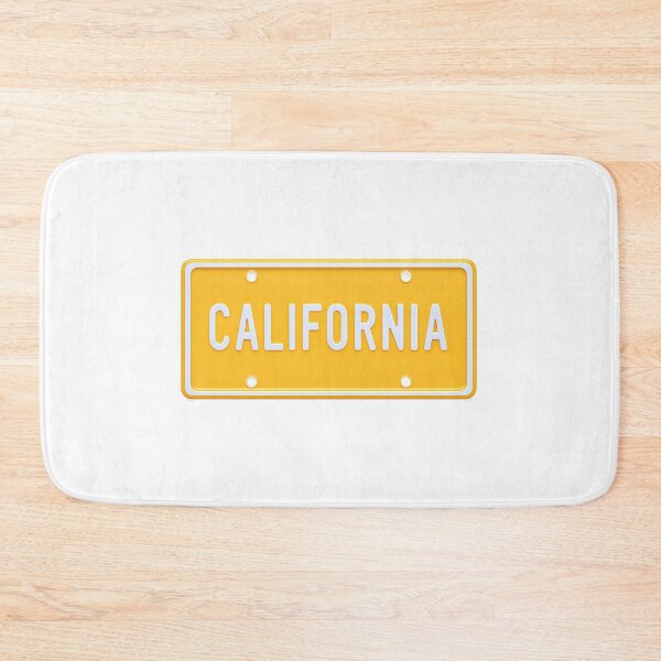Item preview, Yellow California License Plate – Bold White Lettering – Retro Car Tag Design designed and sold by BobaBunny76.