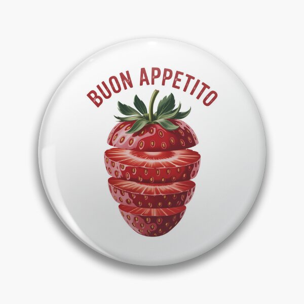 Item preview, Buon Appetito Strawberry Art – T-Shirt, Sticker, Poster, Mug designed and sold by VogueWow.