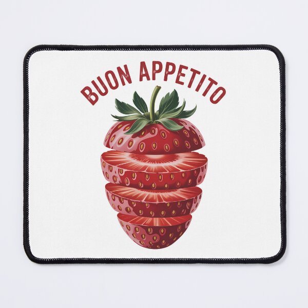Item preview, Buon Appetito Strawberry Art – T-Shirt, Sticker, Poster, Mug designed and sold by VogueWow.