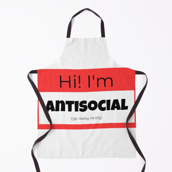 Item preview, Antisocial Nametag Design Sticker, Pin, Magnet, etc. designed and sold by eggface.sandwich.