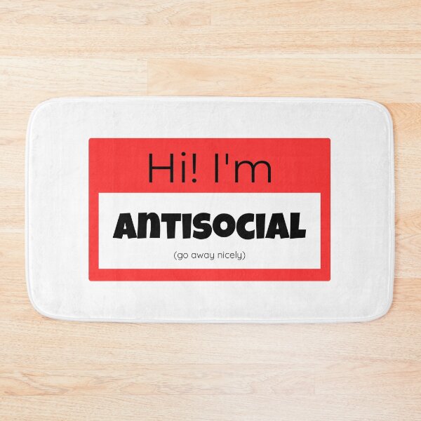 Item preview, Antisocial Nametag Design Sticker, Pin, Magnet, etc. designed and sold by eggface.sandwich.