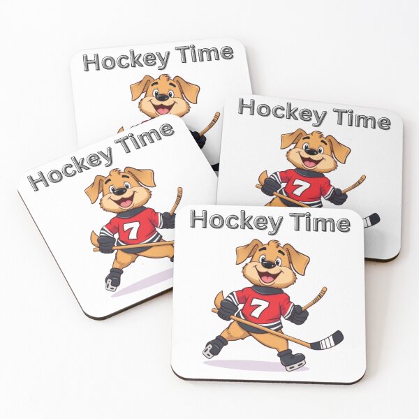 Item preview, Cute Cartoon Dog Playing Ice Hockey – Fun Sports Animal Art designed and sold by Printeca.
