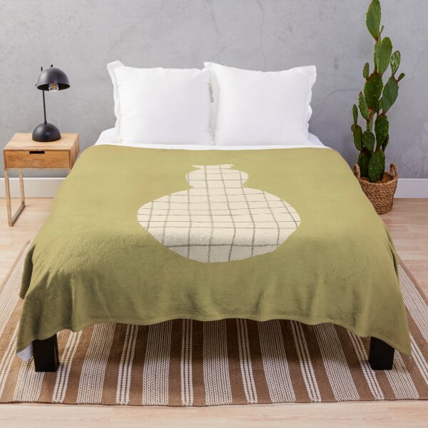 Item preview, Checkered vase silhouette on pale green paper designed and sold by WhalesWay.