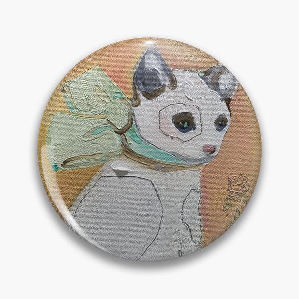 Item preview, Copy of “Thistle” cat painting in yellow  designed and sold by TraceeMaeArt.
